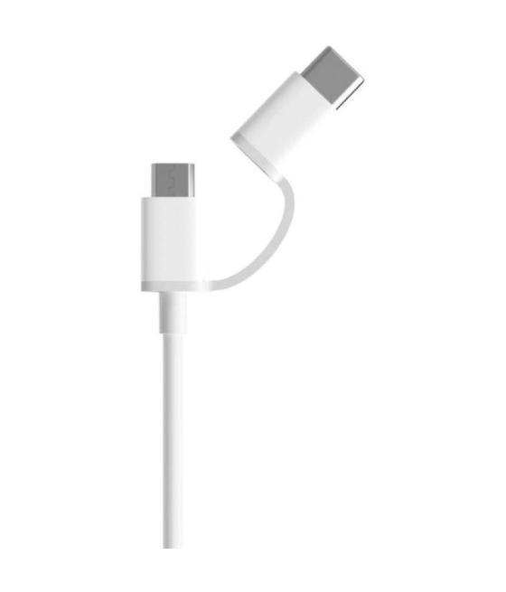 Cable usb 2.0 xiaomi sjv4083ty/ usb macho - micro usb macho/ usb tipo-c macho/ 30cm/ blanco