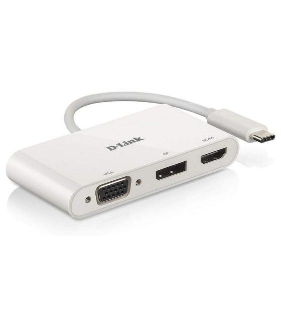 Conversor d-link dub-v310/ 1xhdmi/ 1xdisplayport/ 1xvga/ 15cm/ blanco