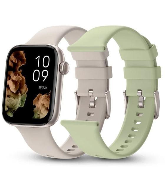 Smartwatch spc smartee duo 2 9650b/ notificaciones/ frecuencia cardíaca/ blanco/ incluye correa extra