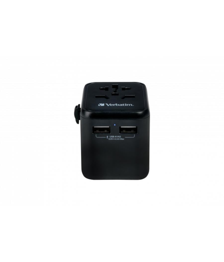 Verbatim 49543 adaptador de enchufe eléctrico Universal Negro