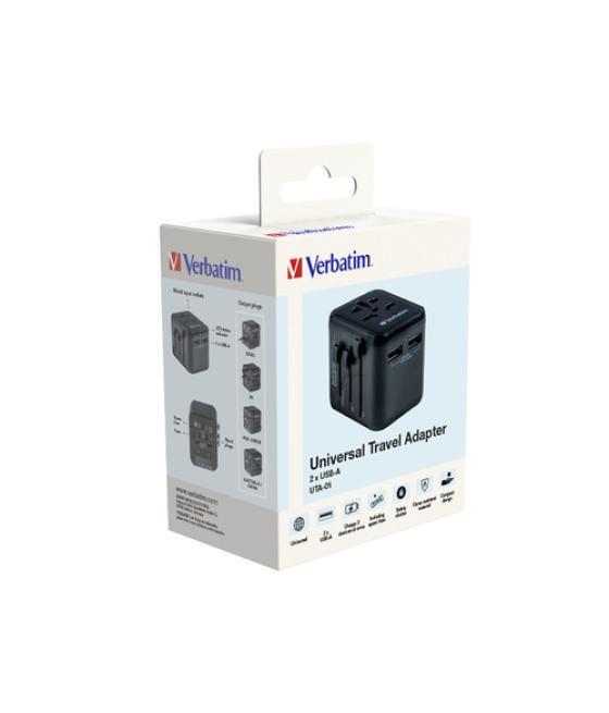 Verbatim 49543 adaptador de enchufe eléctrico Universal Negro