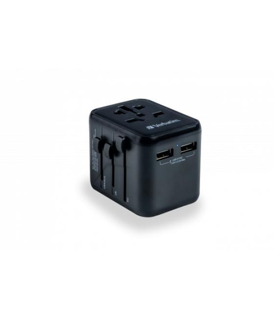 Verbatim 49543 adaptador de enchufe eléctrico Universal Negro