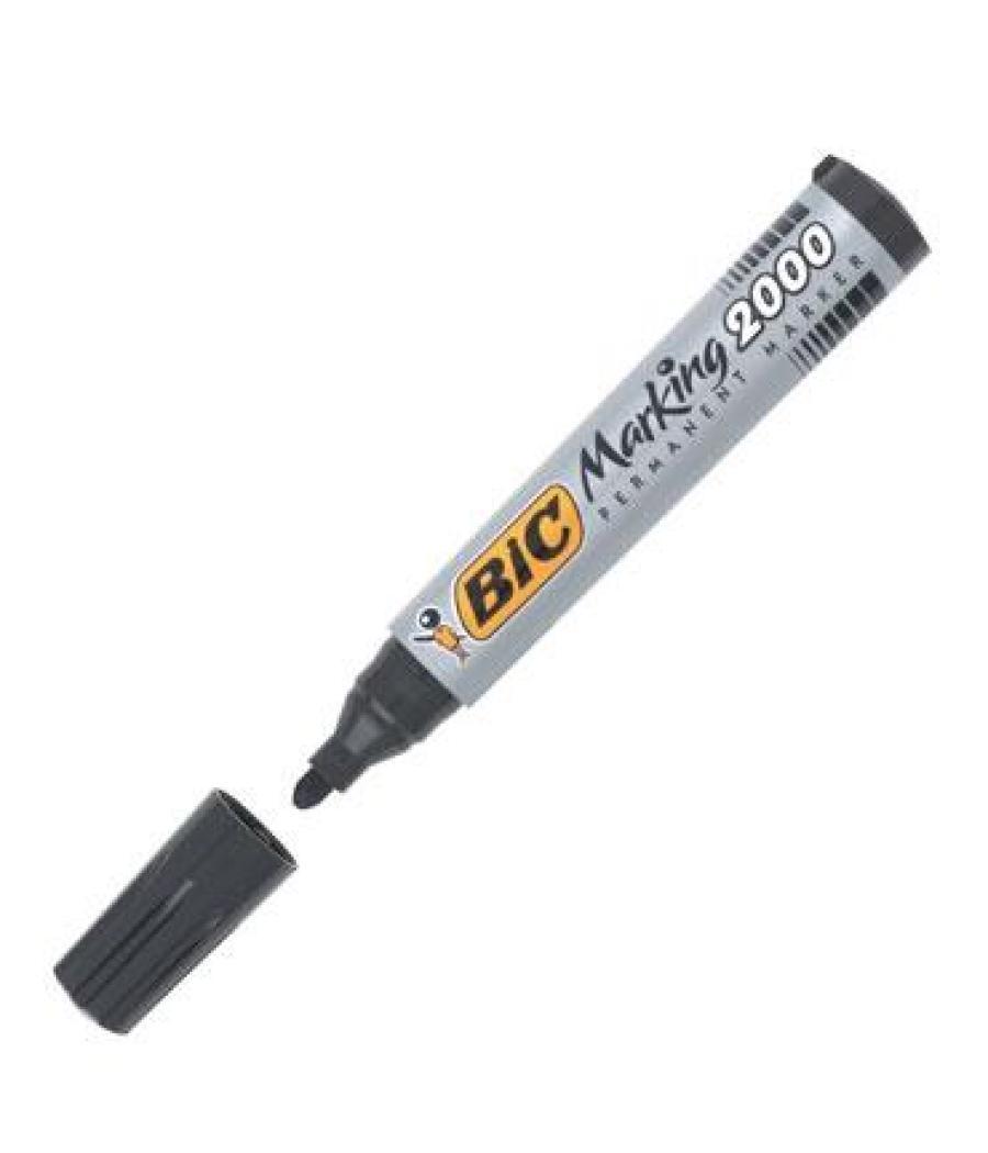 Bic marcador permanente marking 2000 punta redonda negro caja -12u-