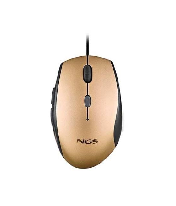Raton optico ngs moth gold wired ergonomic silent