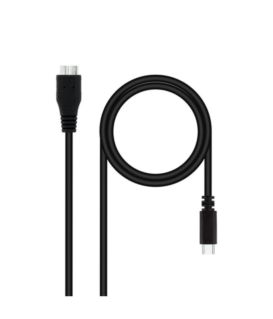 Cable usb 3.0, usb-c/m-micro b/m, negro, 1.0 m