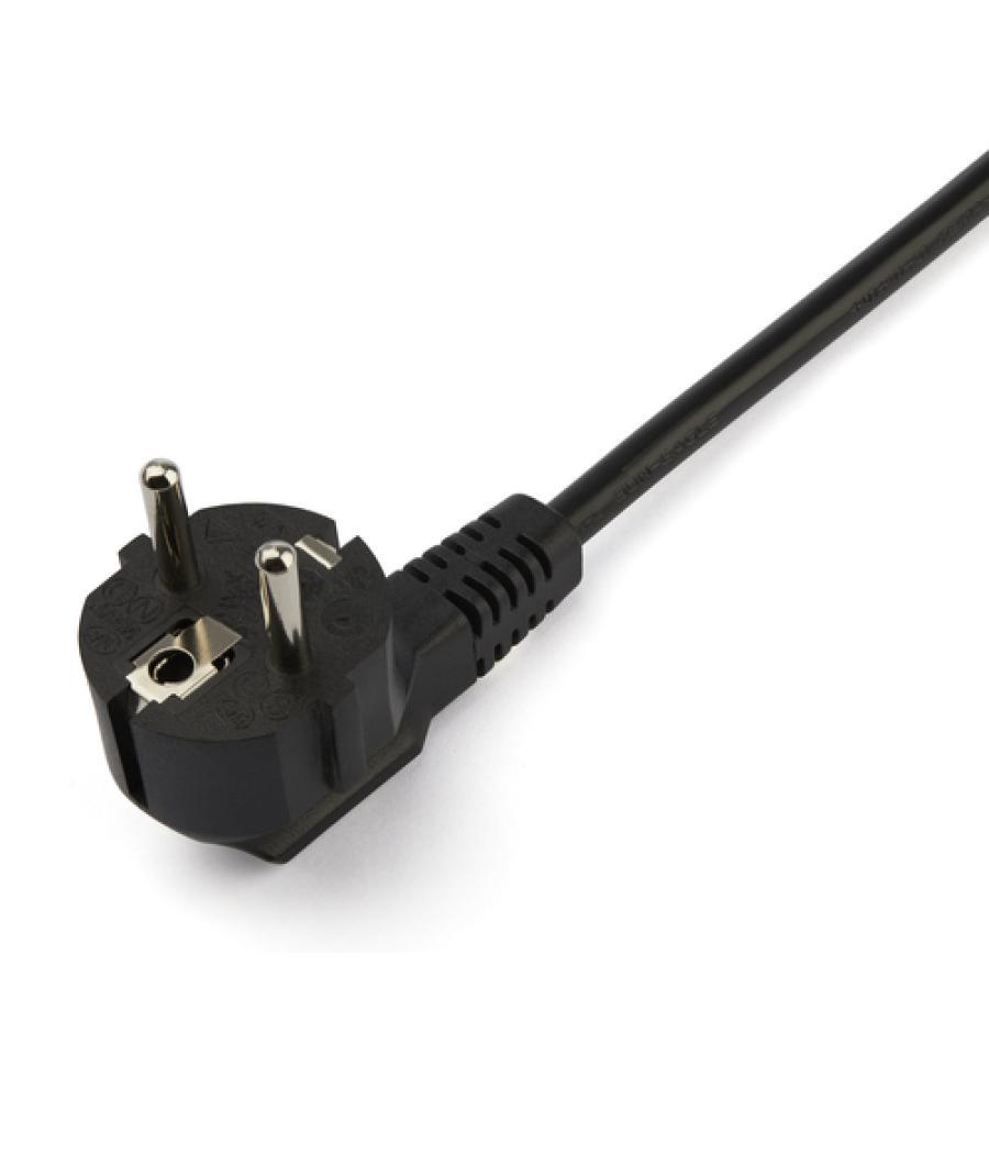 StarTech.com Cable de 2m de Alimentación en Y para Ordenador, 18AWG, EU Schuko a 2x C13, 10A 250V, Cable de Alimentación de CA d