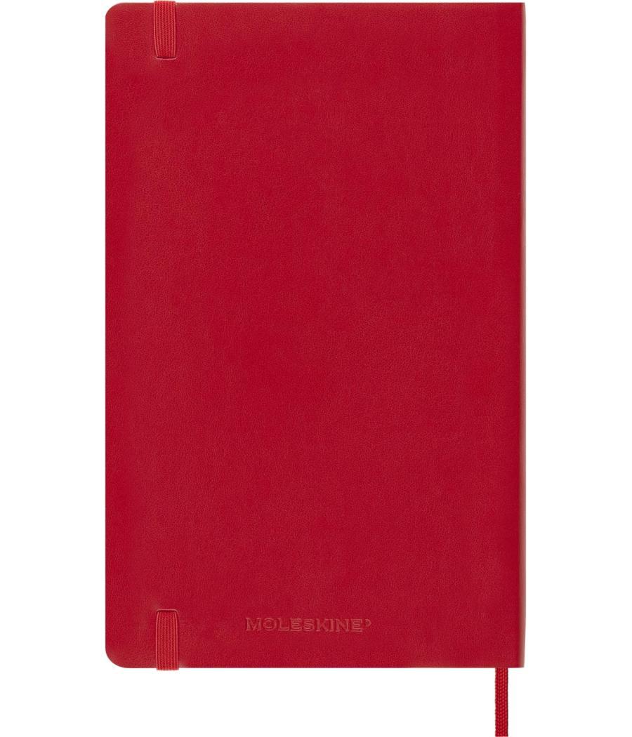 Agenda 18 meses 2024-2025 semanal l (13 x 21 cm) rojo escarlata tapa blanda moleskine dsf218wn3y25