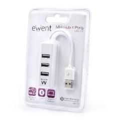 EWENT EW1122 MINI-HUB USB 4 PUERTOS BLANCO - Imagen 3