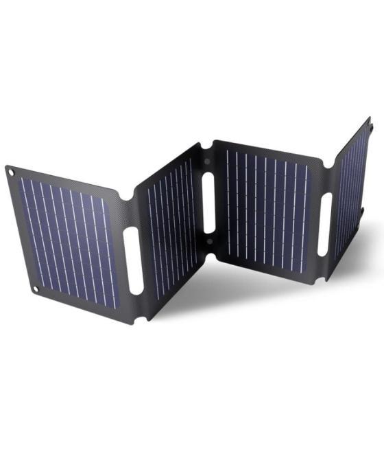 Panel solar portátil trust zuny/ 1xusb tipo-c/ 1xusb/ 40w