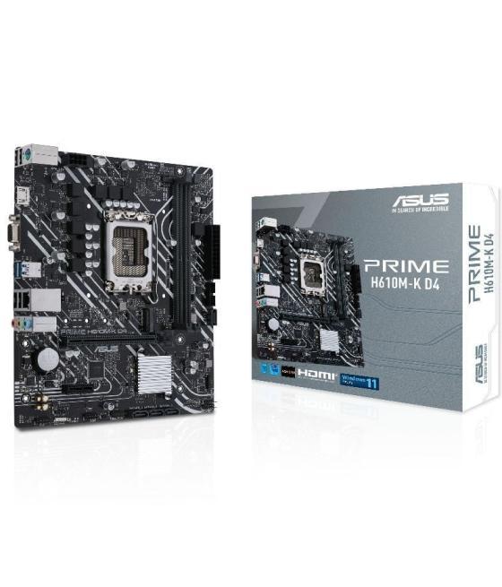 Placa base asus prime h610m-k d4/ socket 1700/ micro atx