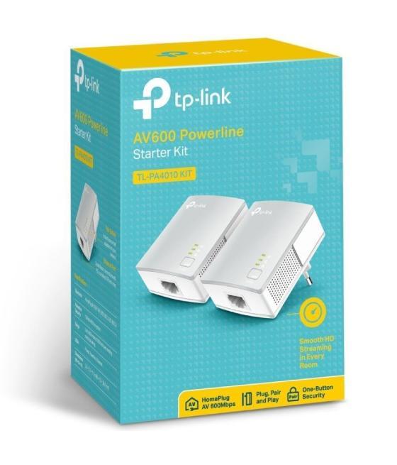 Adaptador powerline tplink tl-pa4010kit 600mbps/ alcance 300m/ pack de 2