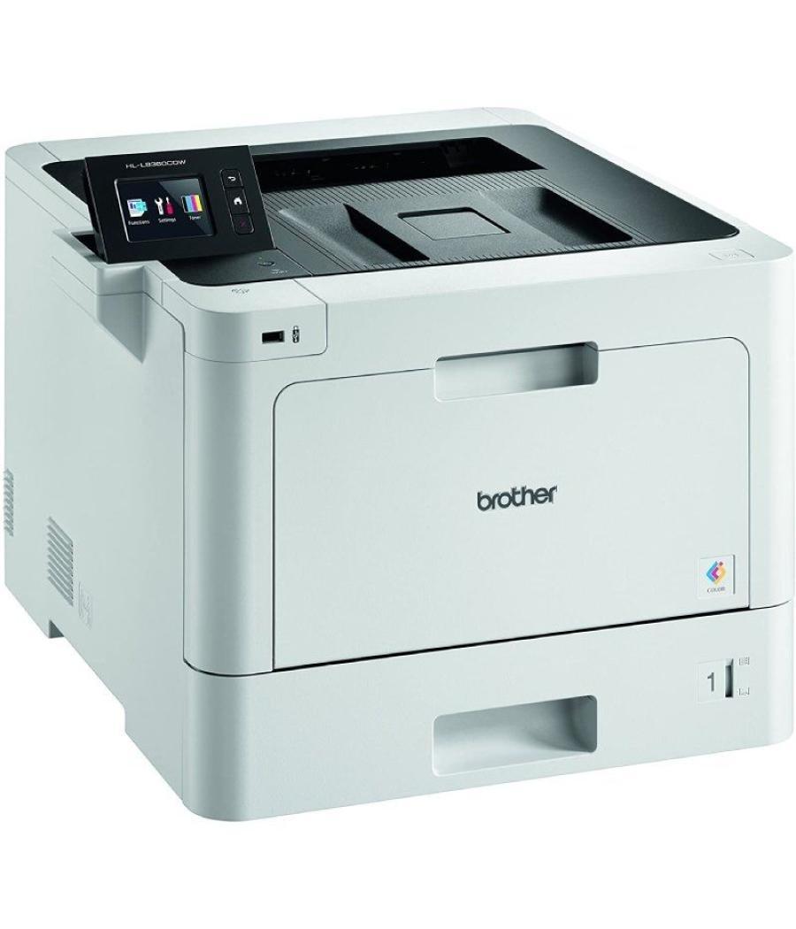 Impresora láser color brother hl-l8360cdw wifi/ dúplex/ blanca
