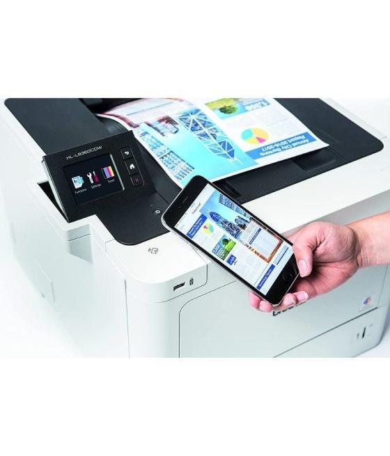 Impresora láser color brother hl-l8360cdw wifi/ dúplex/ blanca