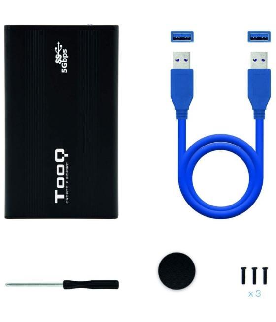 Caja externa para disco duro de 2.5' tooq tqe-2524b/ usb 3.1