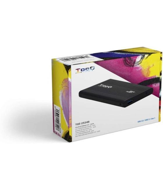 Caja externa para disco duro de 2.5' tooq tqe-2524b/ usb 3.1