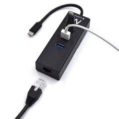 EWENT EW1141 Hub Tipo-C 3Pts.USB 3.1+1pto. GIGABIT - Imagen 4