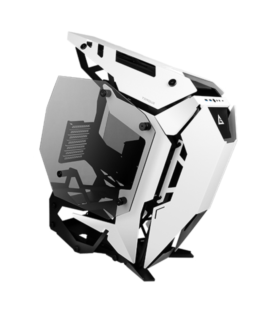 Caja gaming antec torque e-atx 2xusb3.0 1xusbc sin fuente blanco/negro