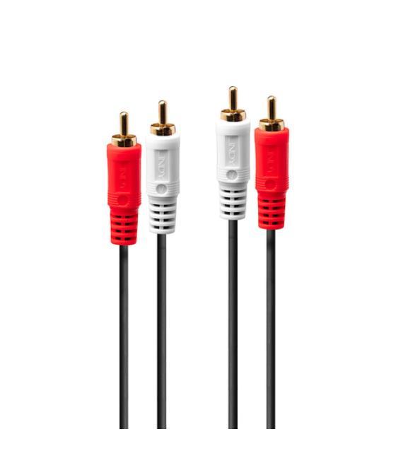 Lindy 35666 cable de audio 20 m 2 x RCA Negro, Rojo, Blanco