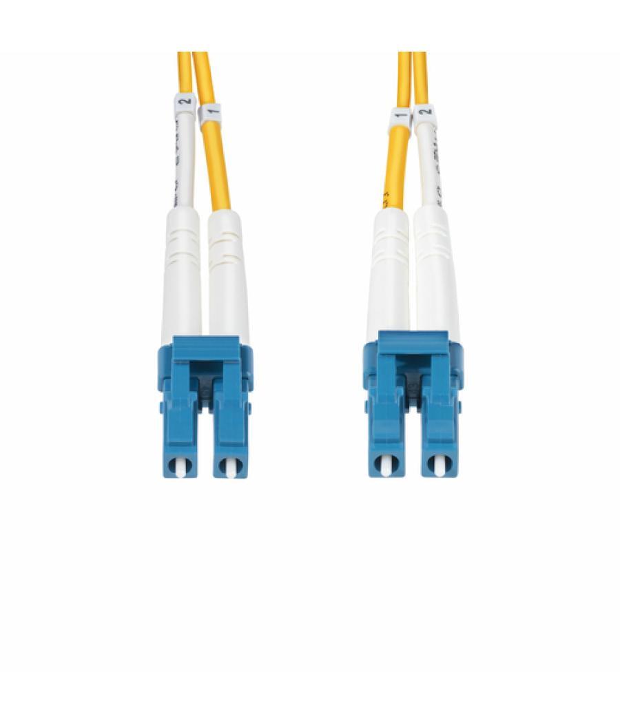 StarTech.com Cable de Fibra Óptica Dúplex LC a LC (UPC) OS2 Monomodo de 2m - 9/125µm - 10G - Resistente a Dobleces - Low Inserti