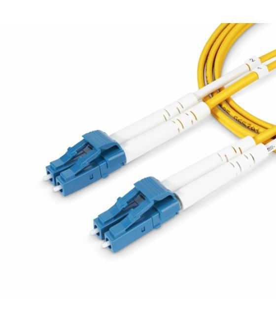 StarTech.com Cable de Fibra Óptica Dúplex LC a LC (UPC) OS2 Monomodo de 2m - 9/125µm - 10G - Resistente a Dobleces - Low Inserti