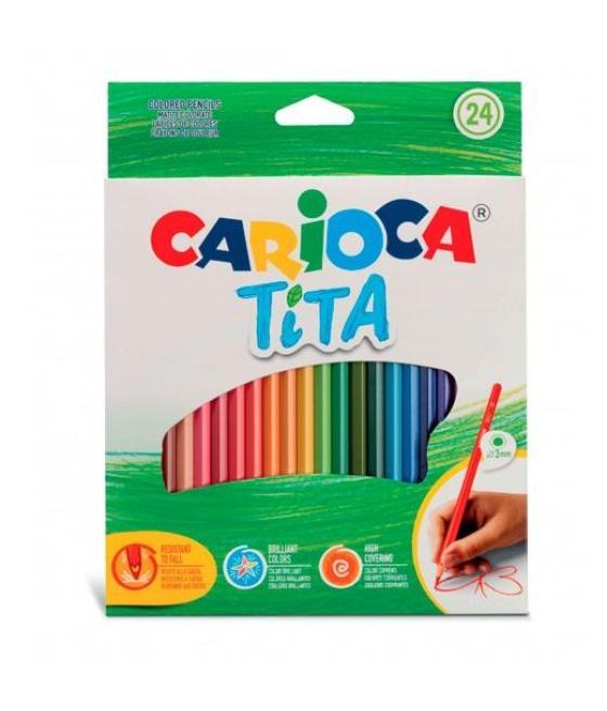 Carioca lápices de colores tita estuche 24 ud surtidos