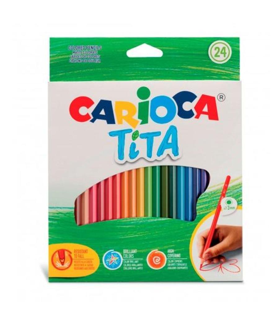 Carioca lápices de colores tita estuche 24 ud surtidos