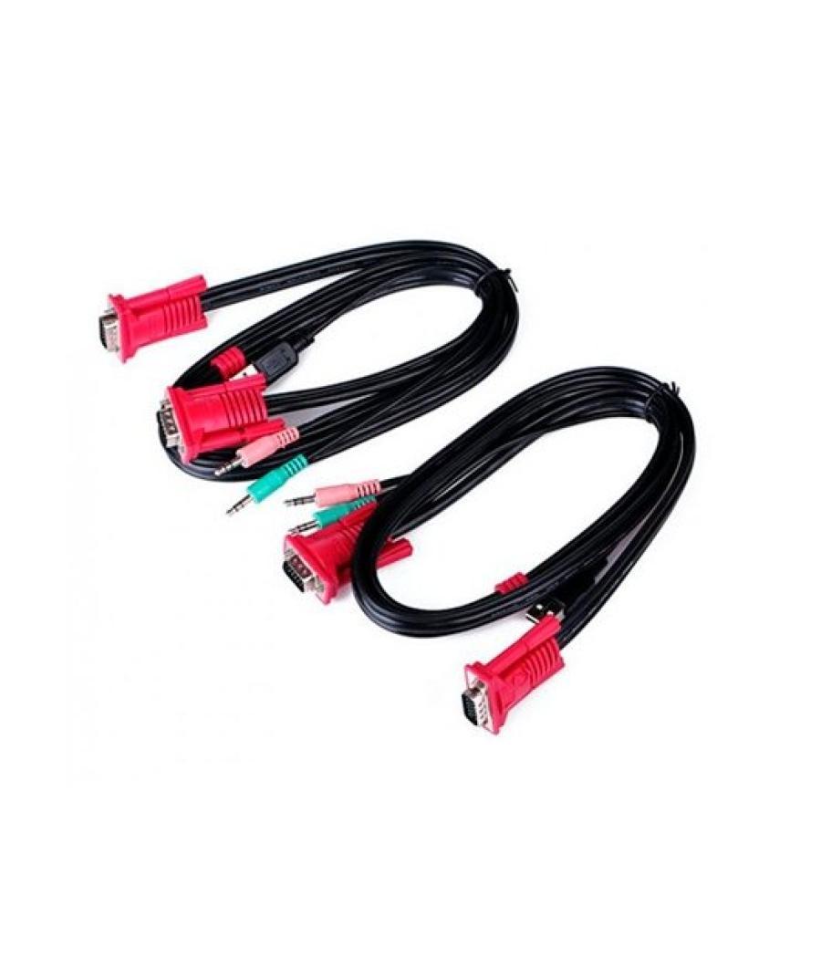 Conmutador kvm vga aisens + cable negro