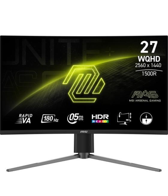 Msi mag 27cq6pf pantalla para pc 68,6 cm (27") 2560 x 1440 pixeles quad hd lcd negro