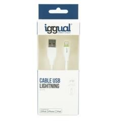 iggual cable USB-A/Lightning 100 cm blanco - Imagen 1