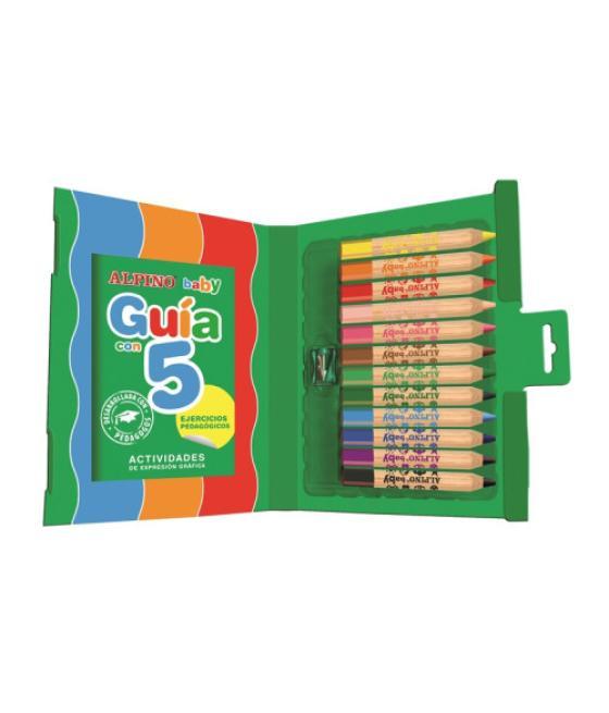 Estuche 12 lápices de colores para bebés alpino al000177