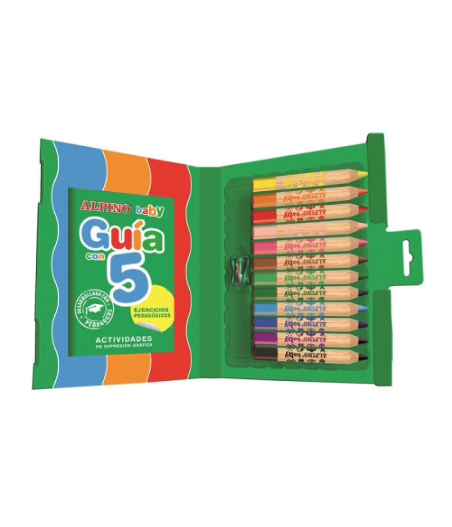 Estuche 12 lápices de colores para bebés alpino al000177