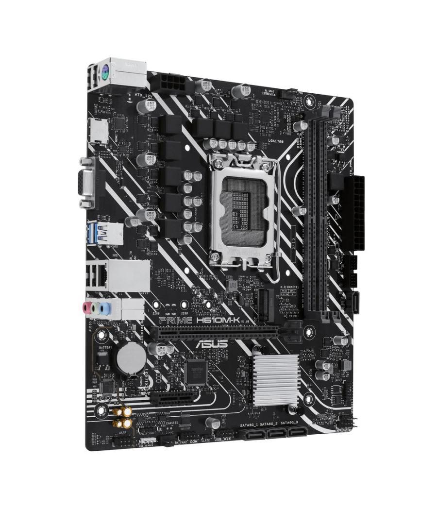 Placa base asus intel prime h610m - k socket 1700 ddr5 x2 max 96gb 4800mhz d - sub hdmi matx