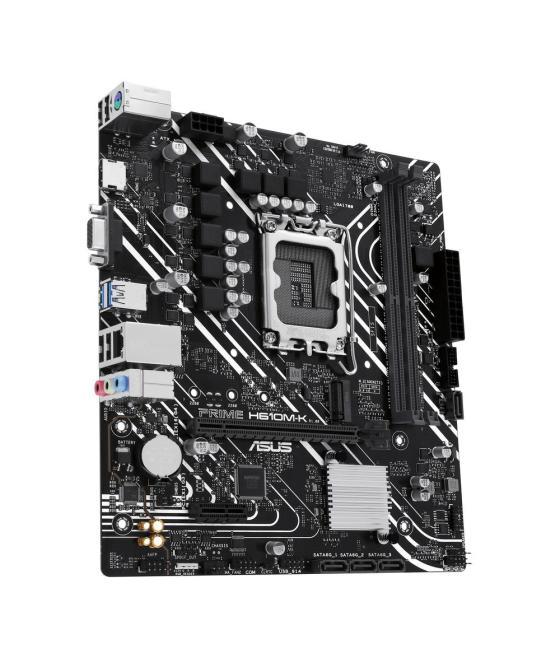 Placa base asus intel prime h610m - k socket 1700 ddr5 x2 max 96gb 4800mhz d - sub hdmi matx