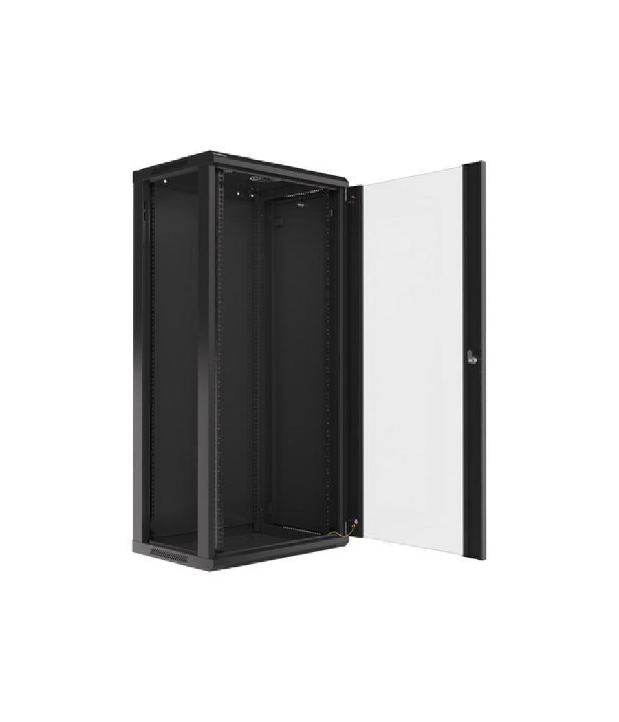 Armario rack lanberg 27u 600 x 450 19pulgadas carga maxima 60kg negro