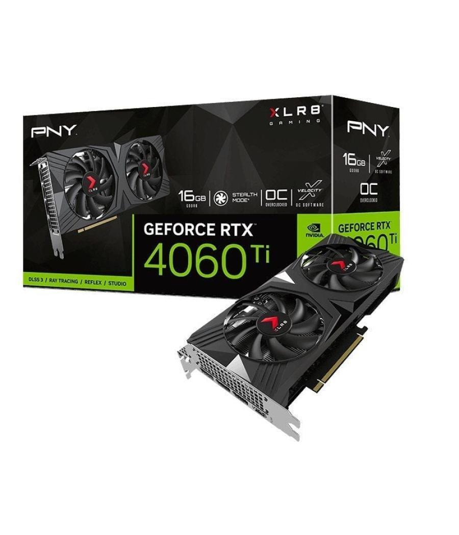 Tarjeta gráfica pny geforce rtx 4060 ti oc xlr8 gaming verto overclocked dual fan/ 16gb gddr6