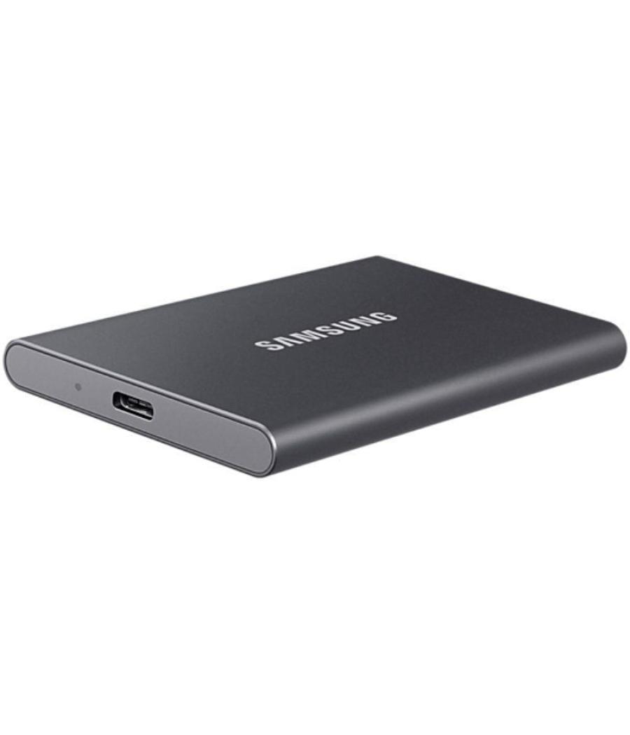 Disco externo ssd samsung portable t7 1tb/ usb 3.2/ gris