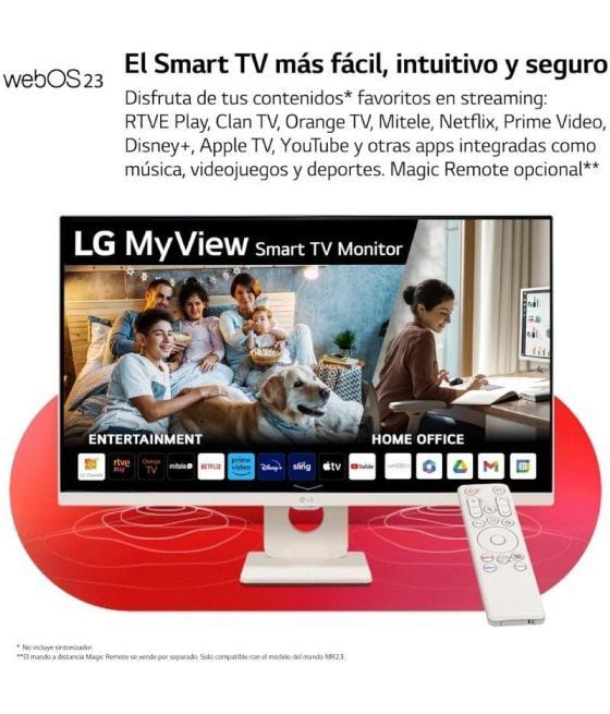 Smart monitor lg myview 32sr50f-w 31.5'/ full hd/ smart tv/ multimedia/ blanco