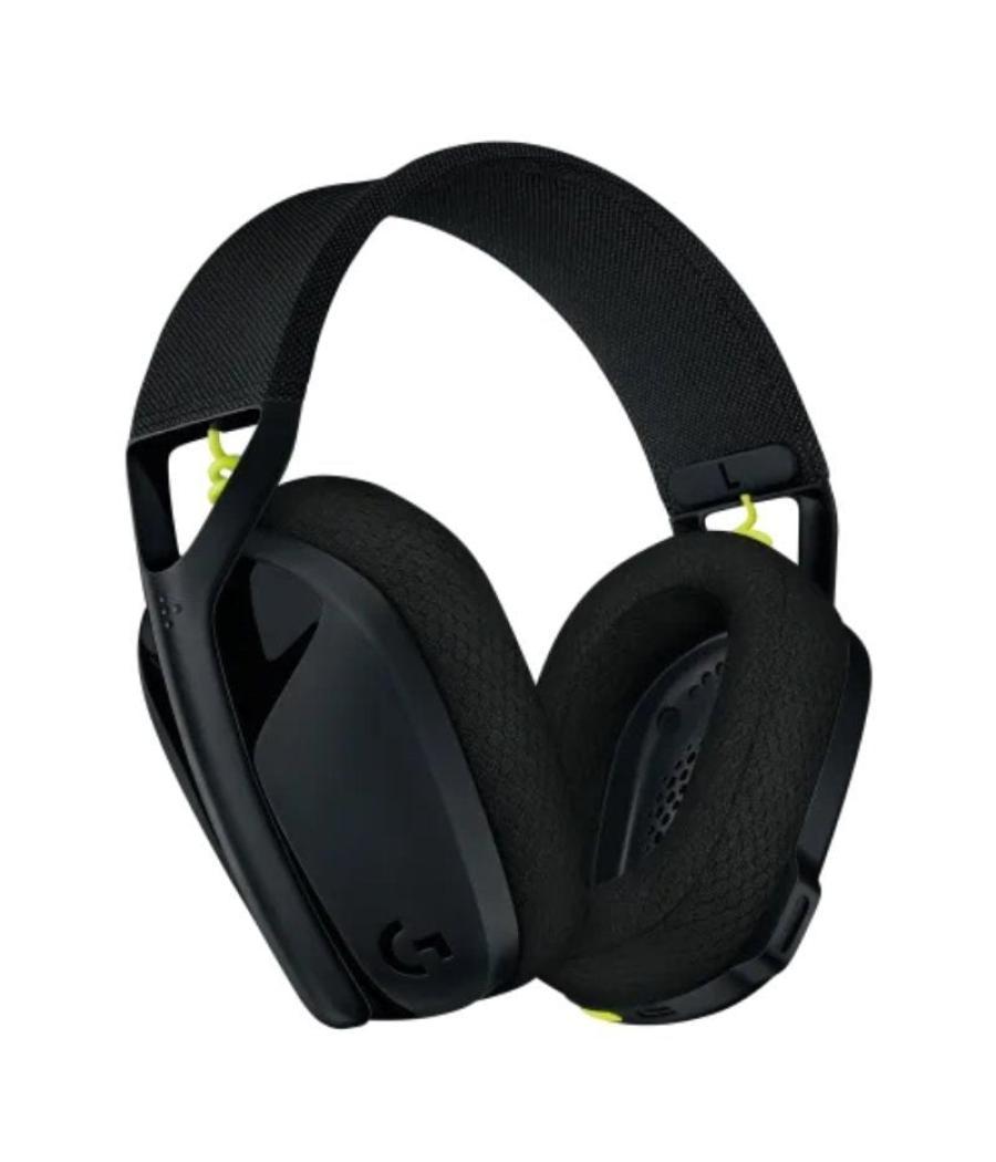 Auriculares gaming inalámbrico con micrófono logitech g435/ bluetooth/ negro y amarillo fluorescente