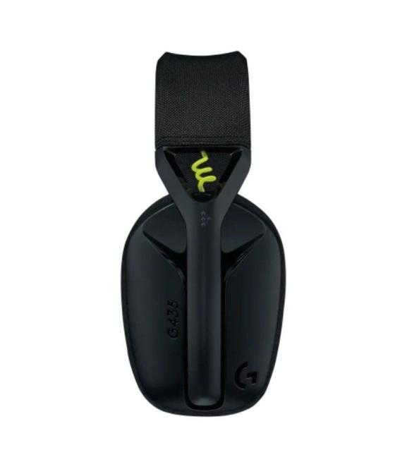 Auriculares gaming inalámbrico con micrófono logitech g435/ bluetooth/ negro y amarillo fluorescente