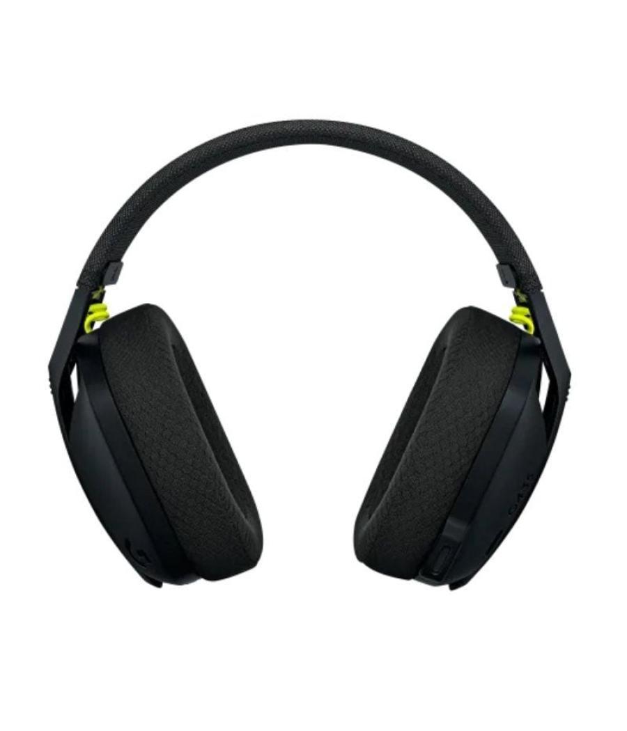 Auriculares gaming inalámbrico con micrófono logitech g435/ bluetooth/ negro y amarillo fluorescente