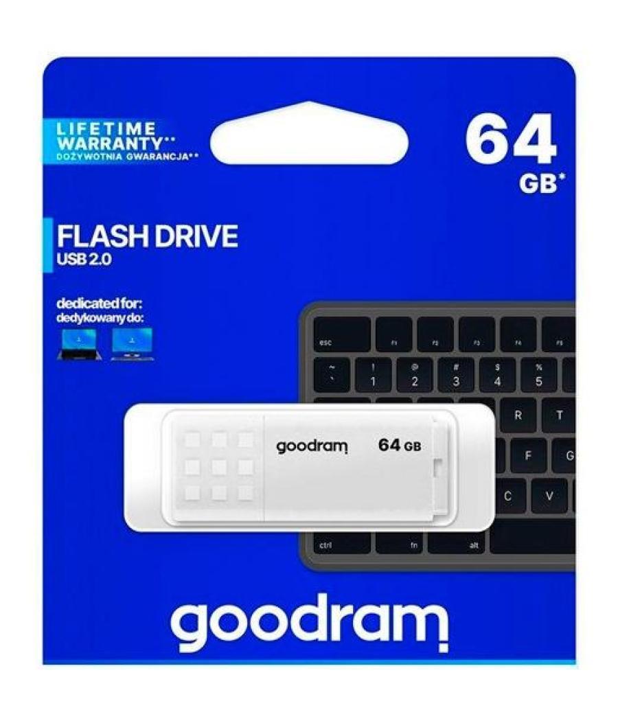 Goodram pendrive usb flash drive 64gb usb 2.0 blanco