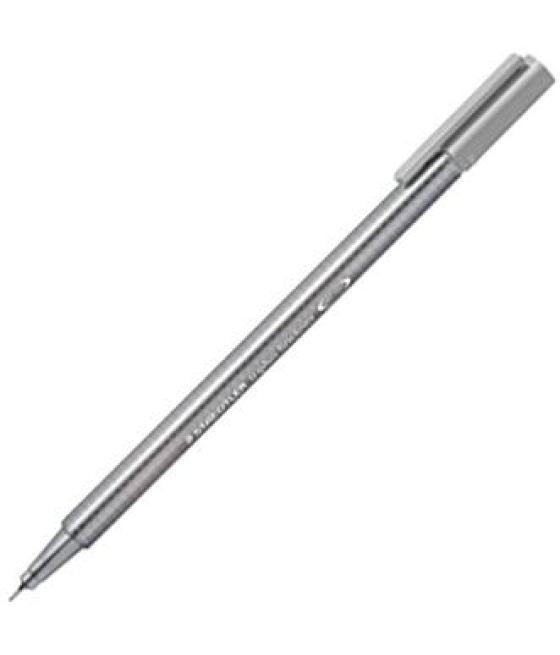 Staedtler rotulador triplus fineliner 334 punta superfina gris plata