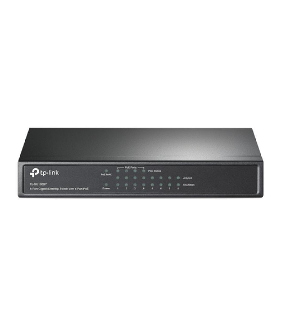 Tplink tl-sg1008p - switch poe - 8 puertos gigabit rj45 (4 puertos poe)