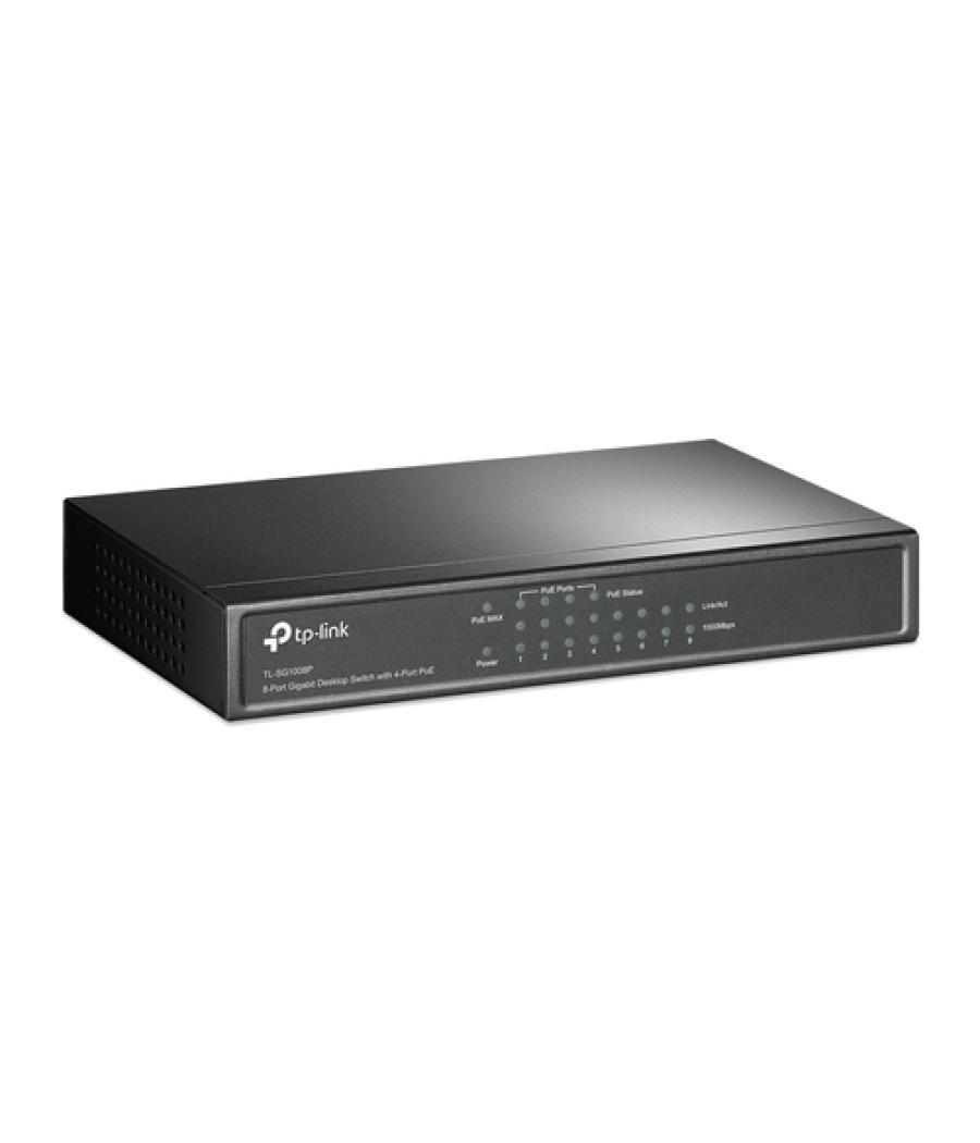 Tplink tl-sg1008p - switch poe - 8 puertos gigabit rj45 (4 puertos poe)