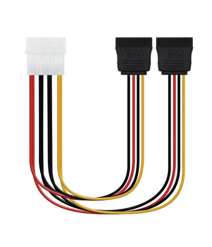 Cable sata alim. 5.25(molex 4pin)/m-2xsata/h 20 cm