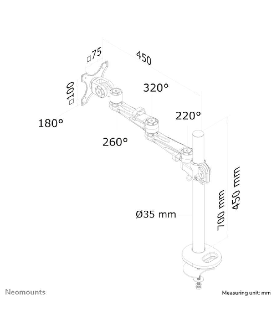 Neomounts Soporte de escritorio para monitor