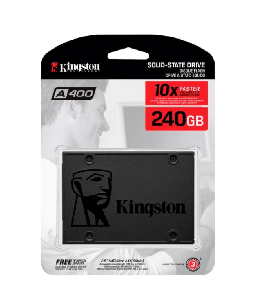 Disco ssd sata3 240gb kingston a400 (350mb/s escritura) sa400s37/240g