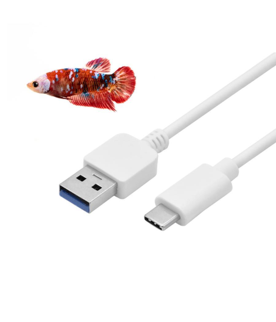 CoolBox COO-CAB-U3UC cable USB 1 m USB 3.2 Gen 1 (3.1 Gen 1) USB A USB C Blanco