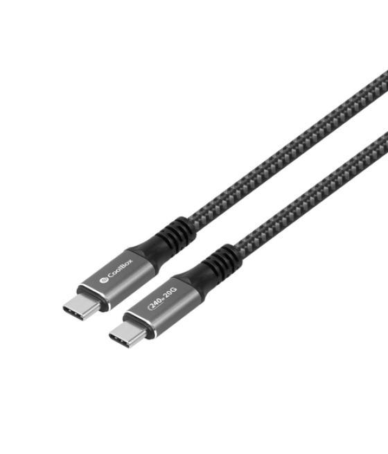 CoolBox COO-CAB-UC-240W cable USB 1,2 m USB 3.2 Gen 2 (3.1 Gen 2) USB C Gris