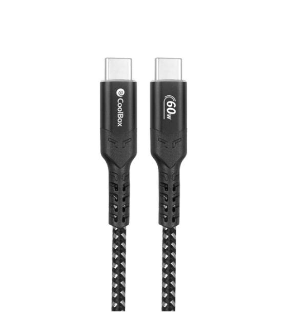 CoolBox COO-CAB-UC-60W cable USB 1,2 m USB C Negro, Plata